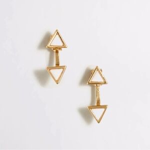 J.Crew 2 Way Stud Triangle Earings 2 pair